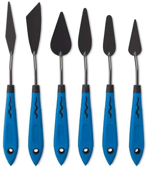 Open in modal - Blick Comfort Grip Palette Knives by RGM - Traditional, Set of 6