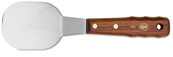 Open in modal - RGM Large Painting Spatula - 4 1/4" long Square Oval Spatula shown horizontally