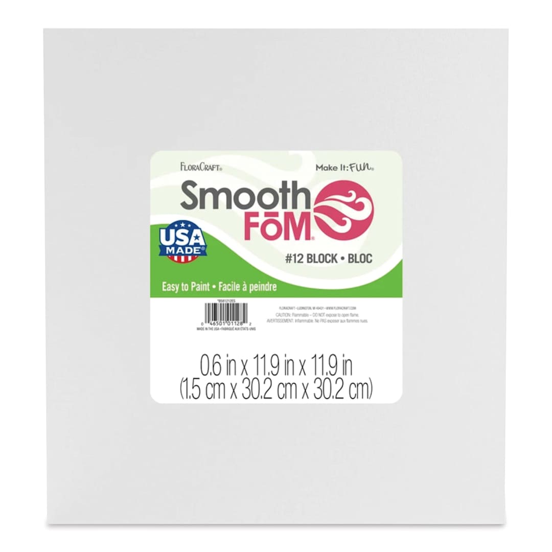 Open in modal - Smooth Foam Crafter's Foam - Sheet, 12" x 12" x 5/8"