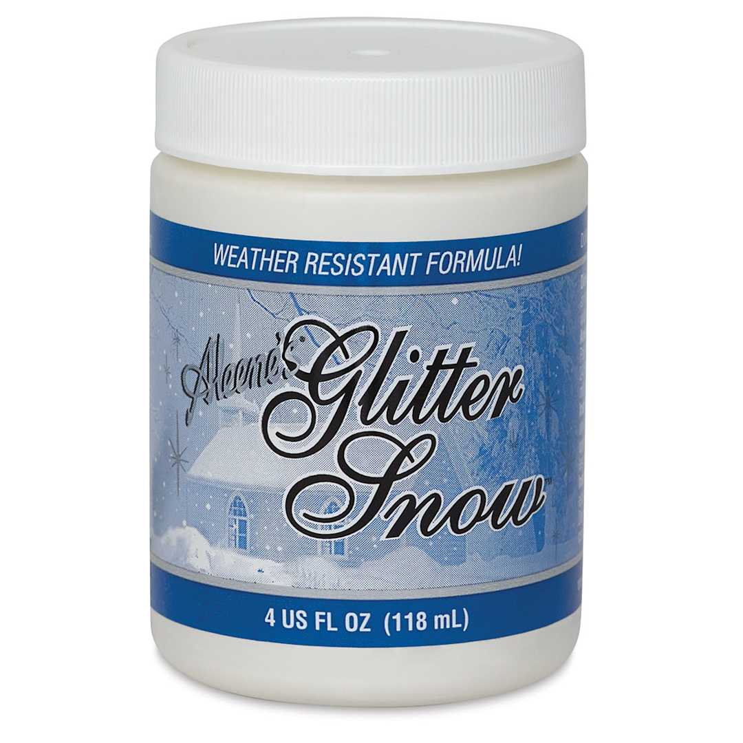 Open in modal - Aleene's Decorative Snow - Front of 4 oz Jar of Glitter Snow
