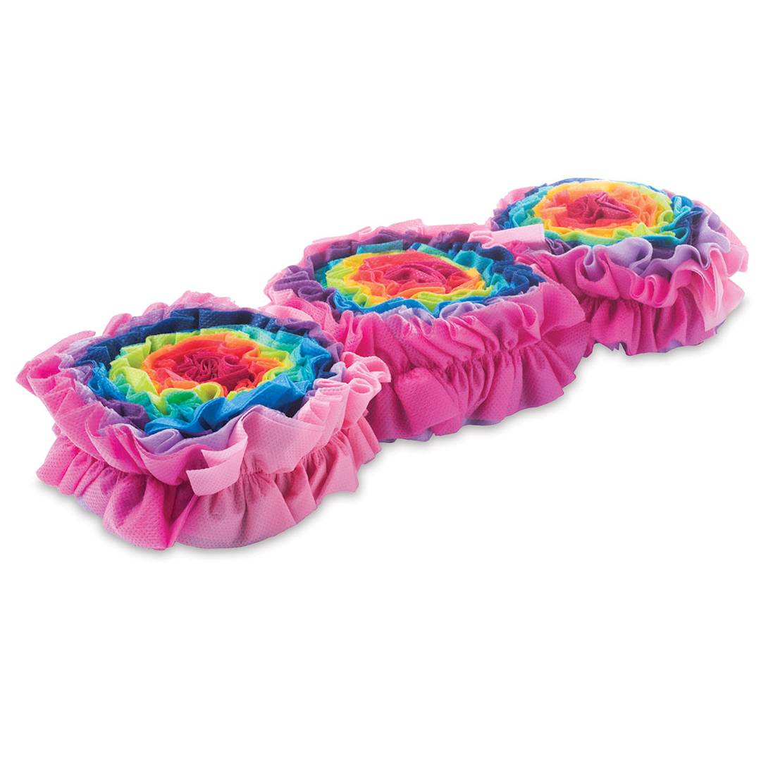 Open in modal - Art and Decoration Fabric Borders - 3 rolls in Rainbow package shown in row