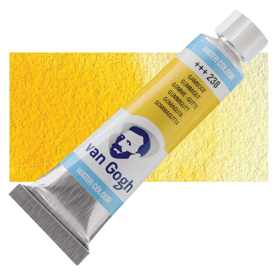 Open in modal - Van Gogh Watercolor - Gamboge, 10 ml tube and swatch