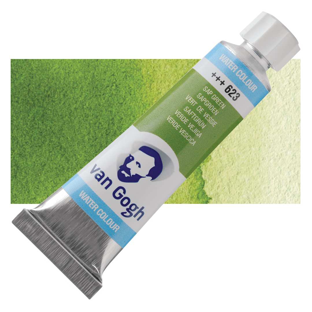 Open in modal - Van Gogh Watercolor - Sap Green, 10 ml tube and swatch