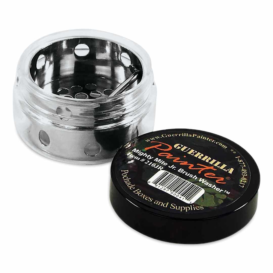 Open in modal - Guerrilla Painter Mighty Mite Jr. Brush Washer - 2 oz with lid off