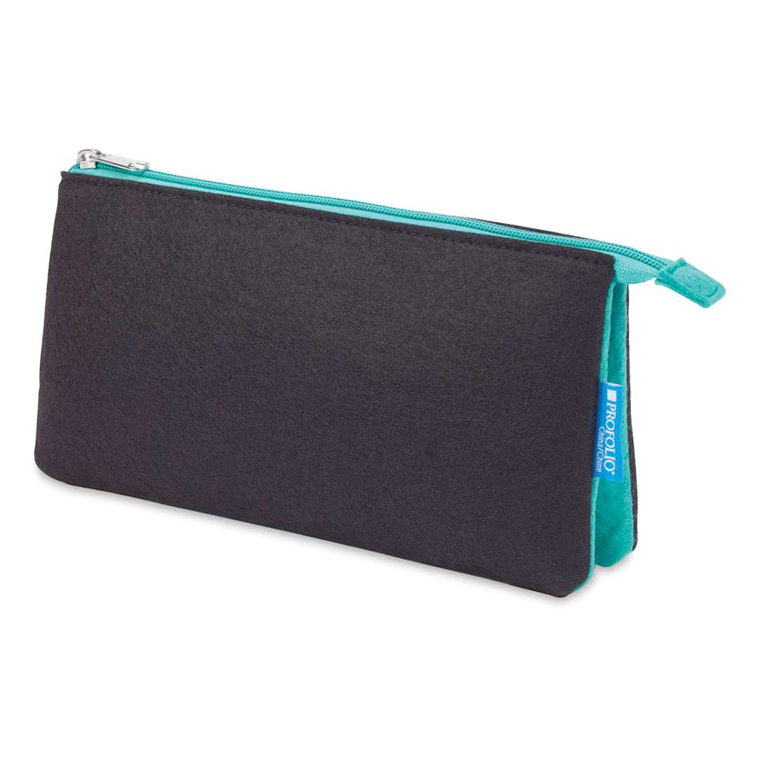 Open in modal - Itoya Profolio Midtown Pouch - Black/Wintergreen, 5" x 9"