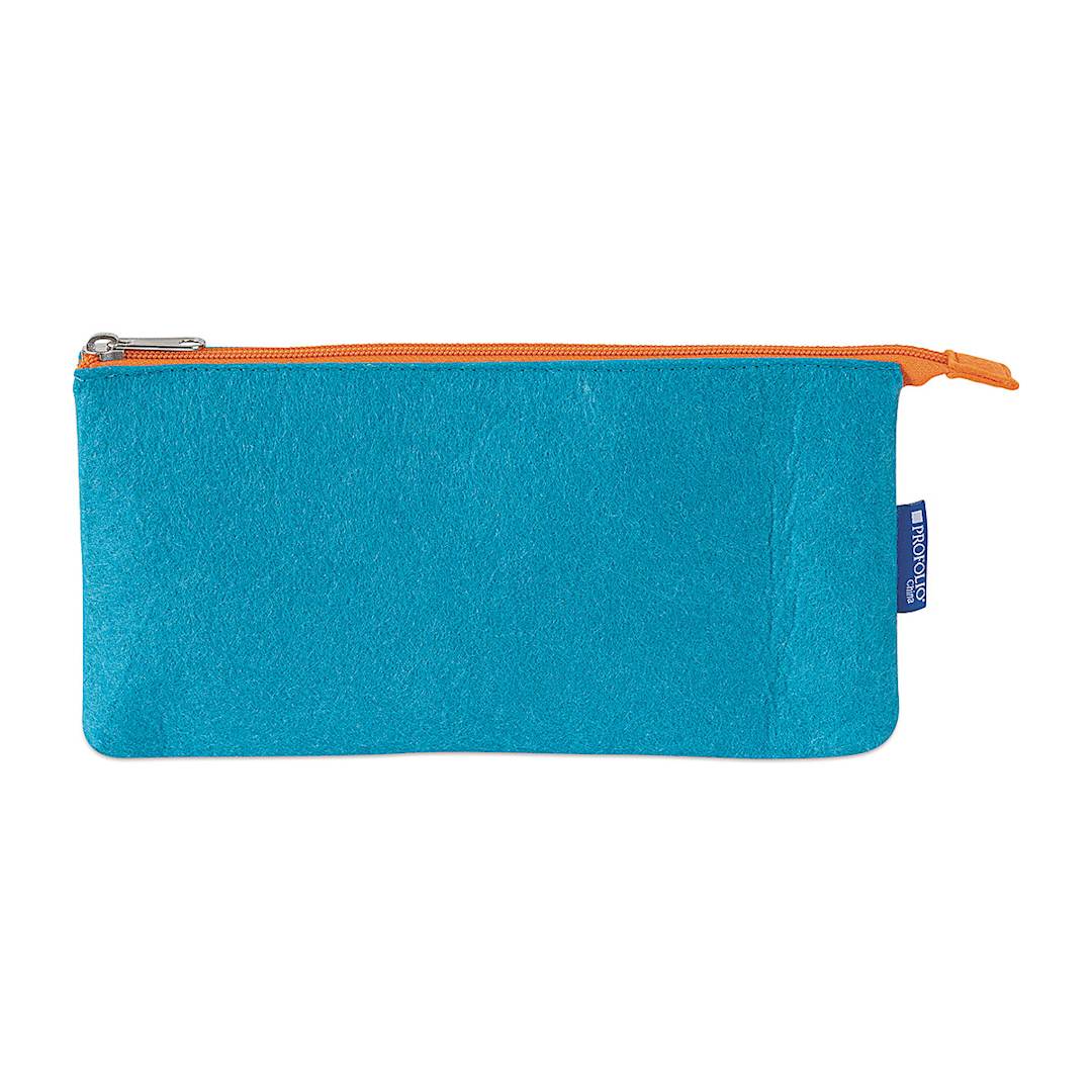 Open in modal - Itoya Profolio Midtown Pouch - Ocean/Orange, 5" x 9"