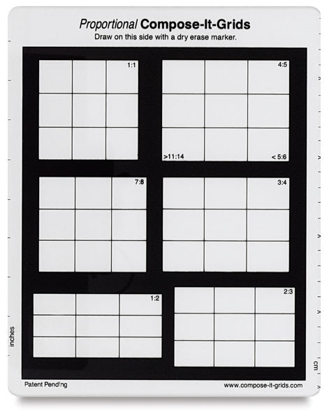 Open in modal - Compose It Grids - Front view of 8" x 10" 6 in 1 grid