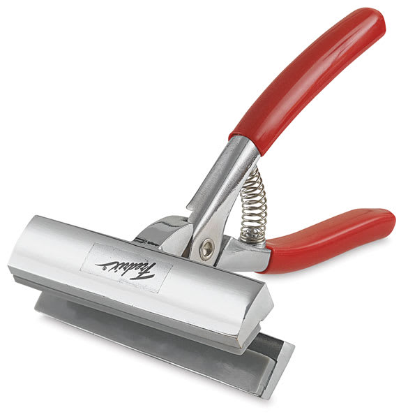 Open in modal - Fredrix Premier Canvas Pliers - Left angled view showing rubber handles and jaw