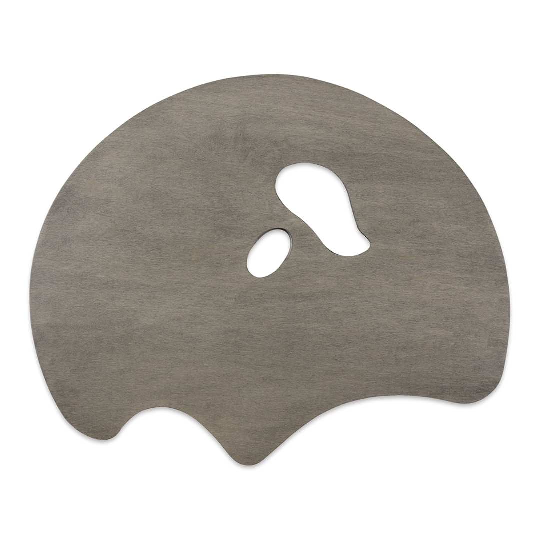 Open in modal - New Wave Wood Palette - Top view of Left Hand, Grey, Grand View Confidant style