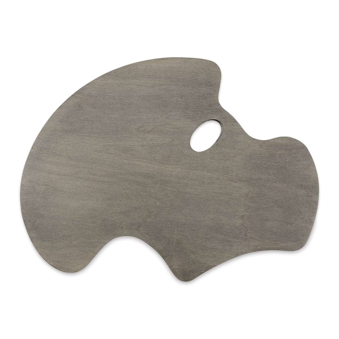 Open in modal - New Wave Wood Palette - Top view of Left Hand, Grey, Expressionist Confidant style