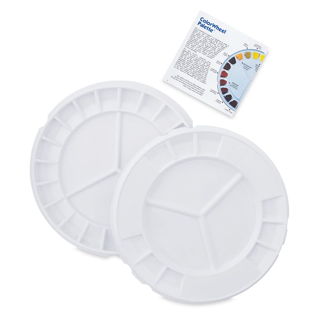 Open in modal - Speedball Color Wheel Palette - Open palette shown with Color mixing Brochure
