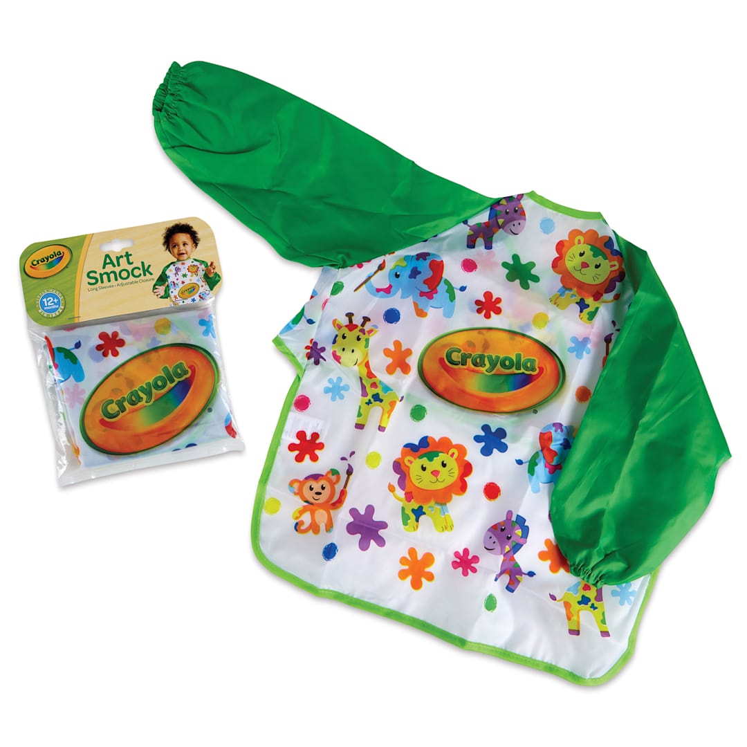 Open in modal - Crayola Art Smock - Smock and package shown