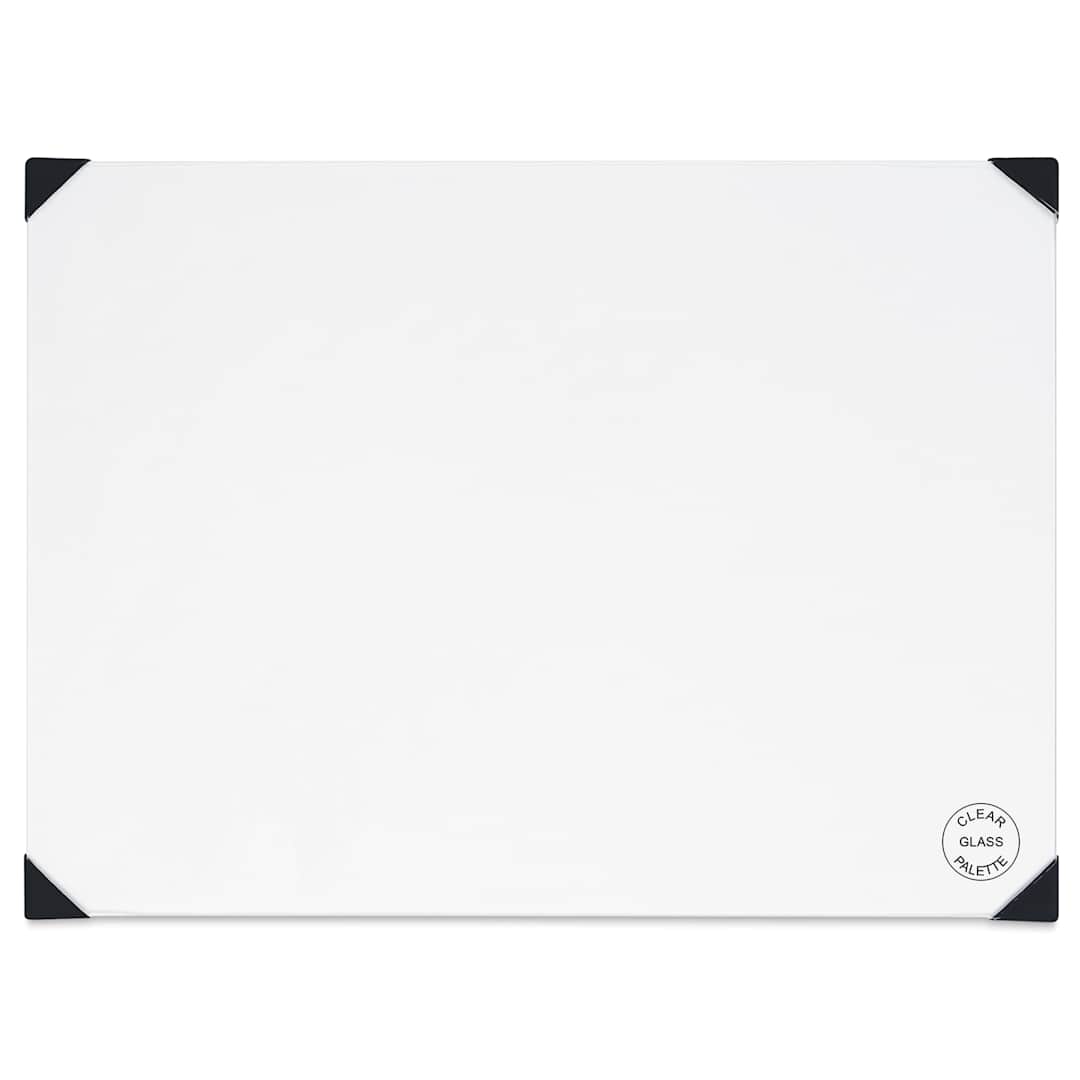 Open in modal - New Wave Posh Glass Tabletop Palette - 12" x 16", Clear