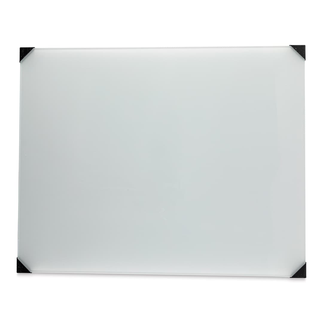 Open in modal - New Wave Posh Glass Tabletop Palette - 16" x 20", White