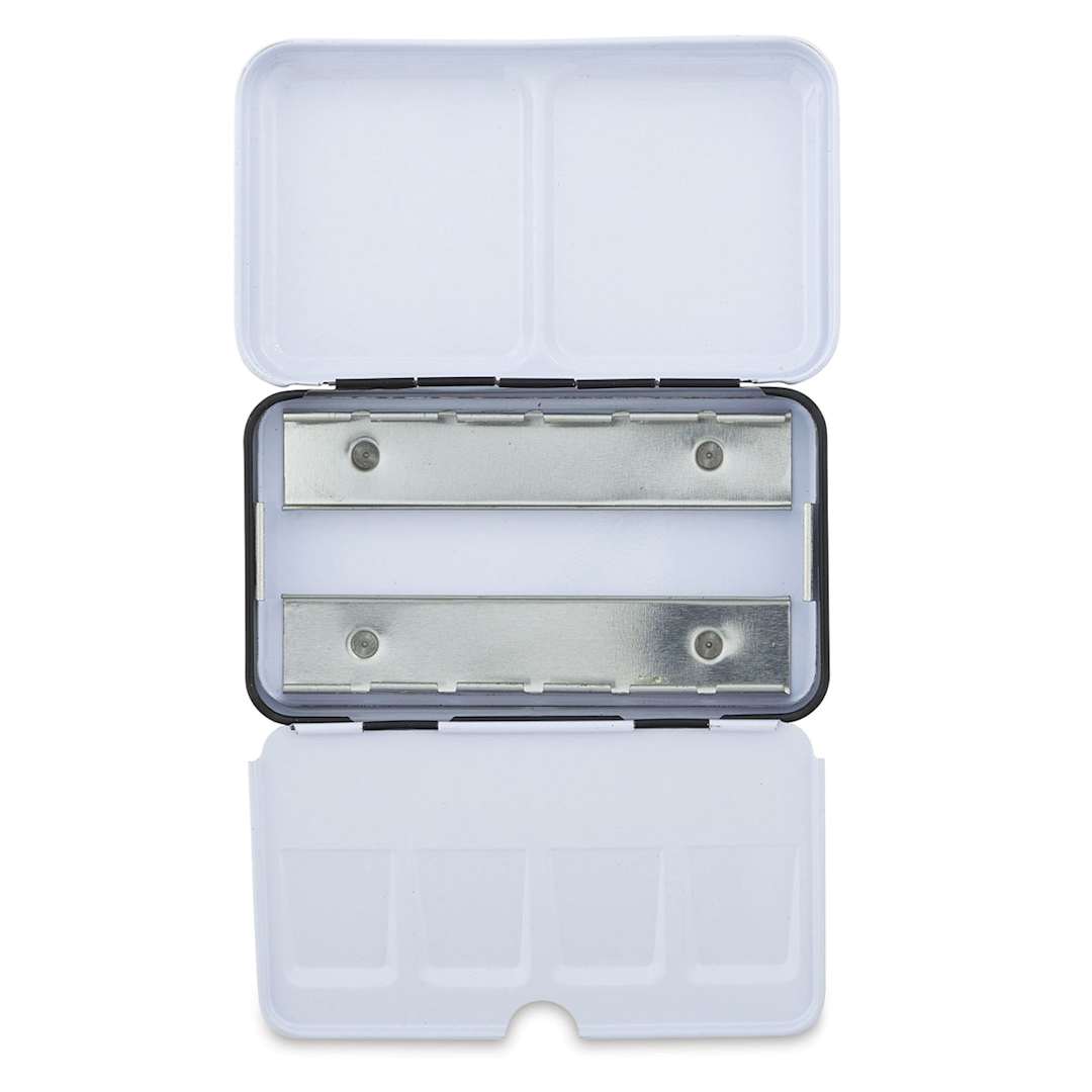 Open in modal - 
Empty Watercolor Palette Tin - Top view of Open 12 Pan Tin