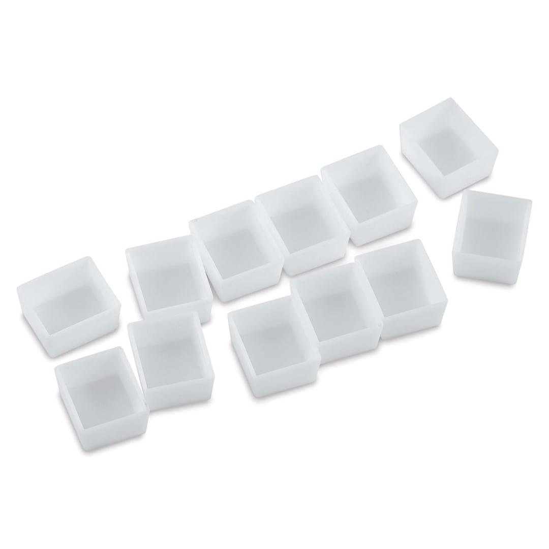 Open in modal - Blick Empty Watercolor Half Pans, - Components of Package of 12 shown 