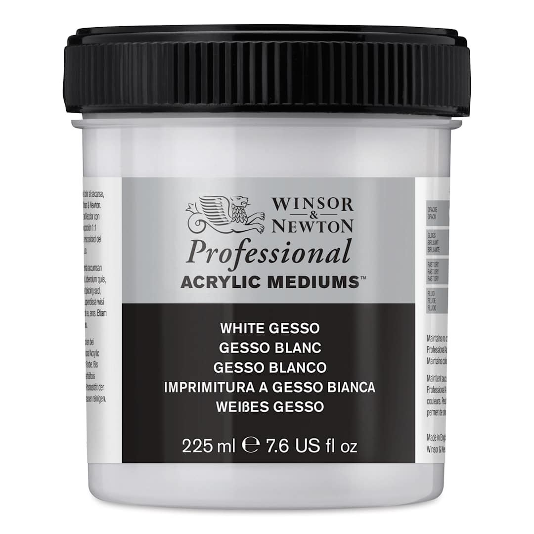 Open in modal - Winsor & Newton Acrylic Gesso - 225 ml, White