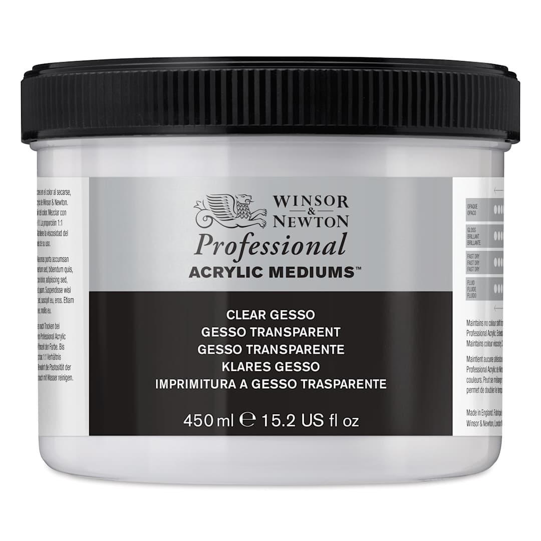 Open in modal - Winsor & Newton Acrylic Gesso - 450 ml, Clear