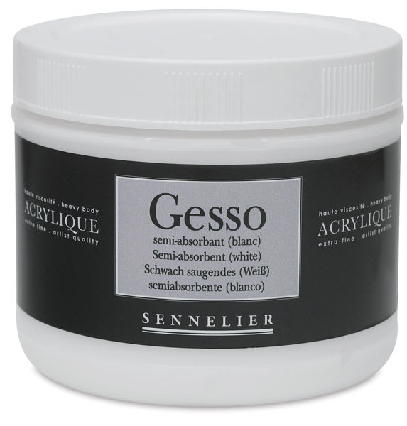 Open in modal - Sennelier Acrylic Gesso - Front of 500 ml Jar
