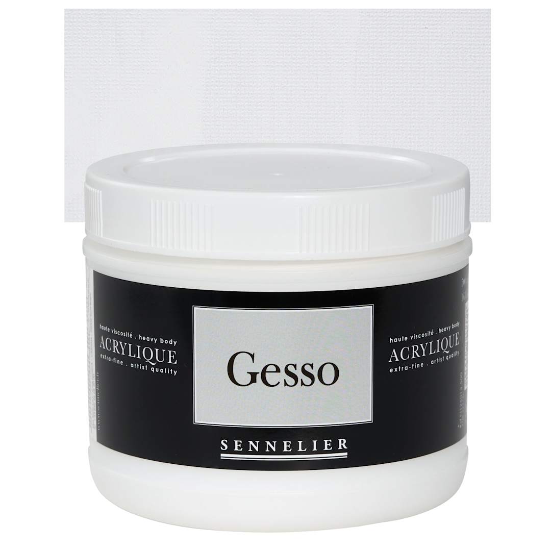 Open in modal - Sennelier Acrylic Gesso - 500 ml, White and swatch