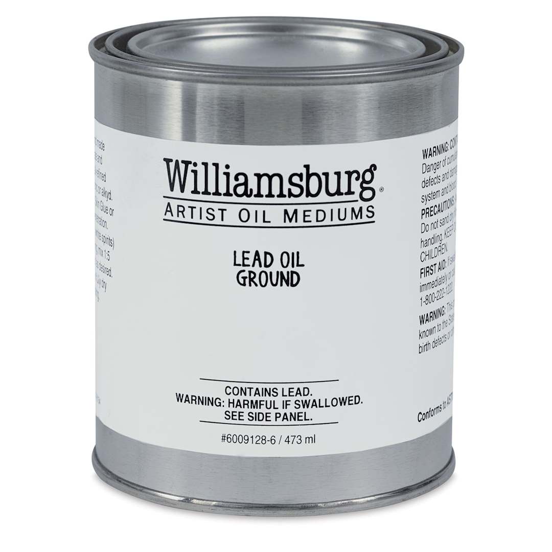 Open in modal - Williamsburg Lead Oil Ground - Front view of 16 oz can
