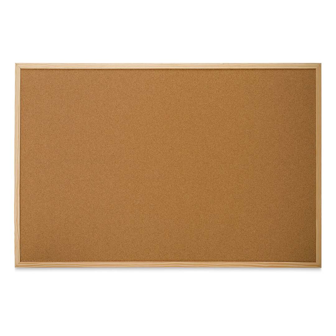 Open in modal - MasterVision Wood Frame Cork Bulletin Board - 24" x 36"