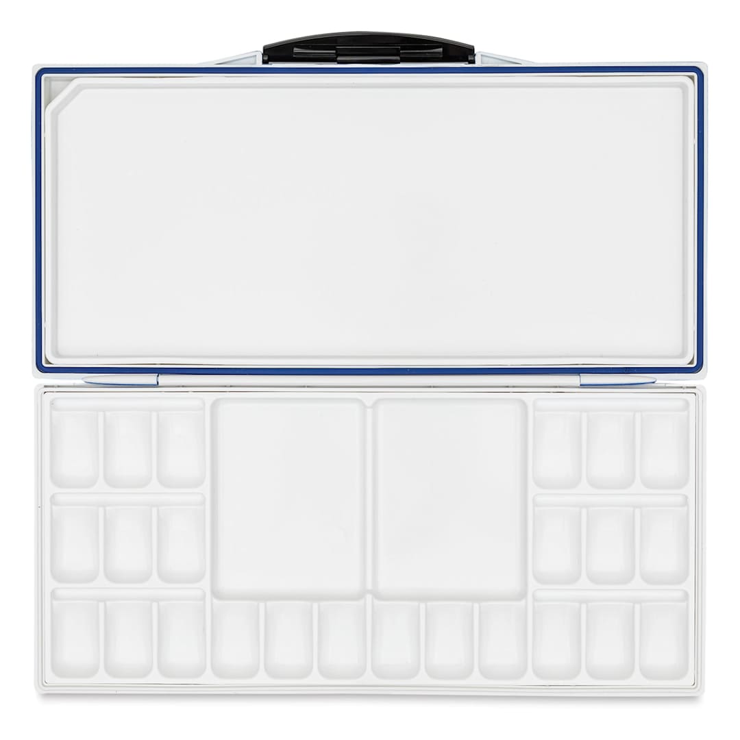 Open in modal - Alvin Heritage Artist 24-Well Paint Palette (open, top-view)
