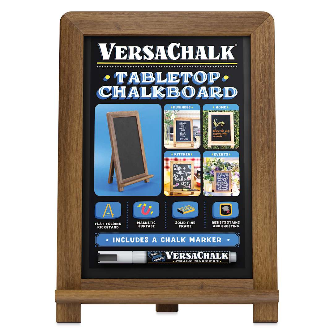 Open in modal - VersaChalk Tabletop Chalkboard (front of chalkboard, with label)