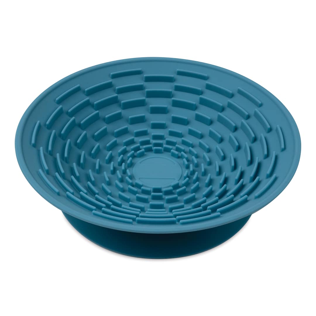 Open in modal - Silver Essentials Brush Cleaning Silicone Bowl - Blue

