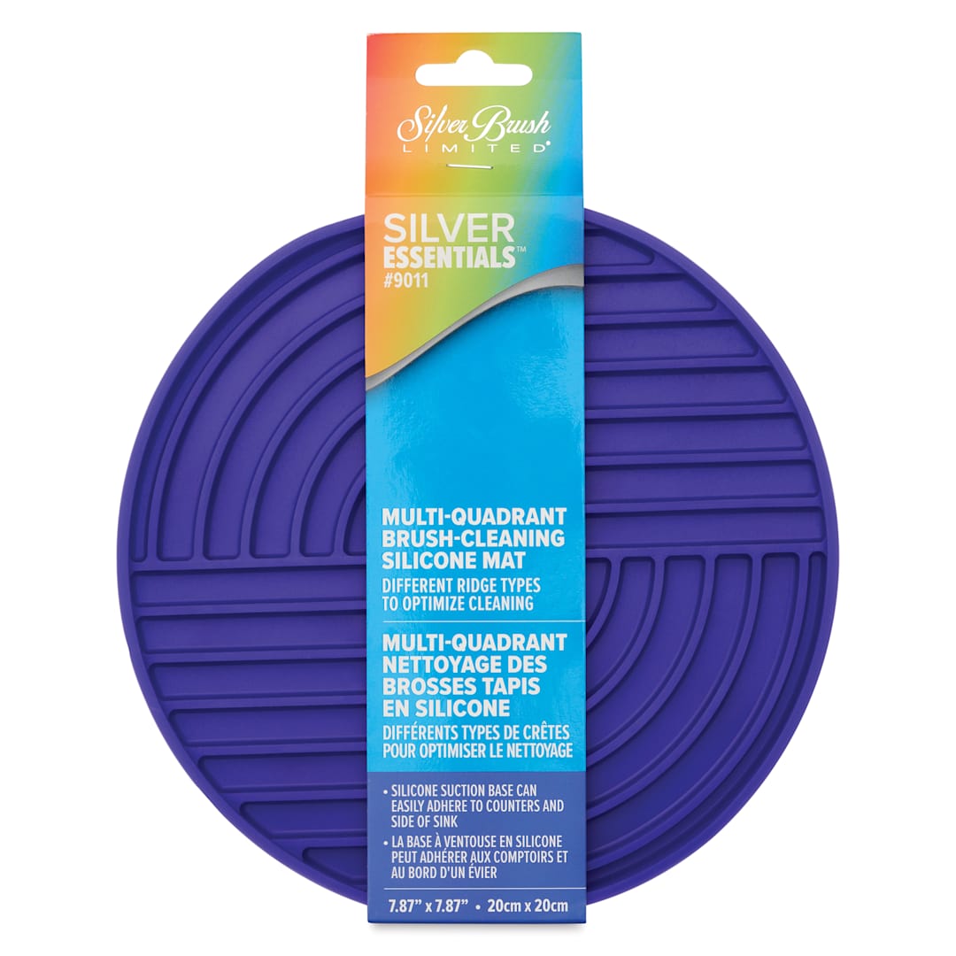 Open in modal - Silver Brush Round Brush Cleaning Mat, in packaging