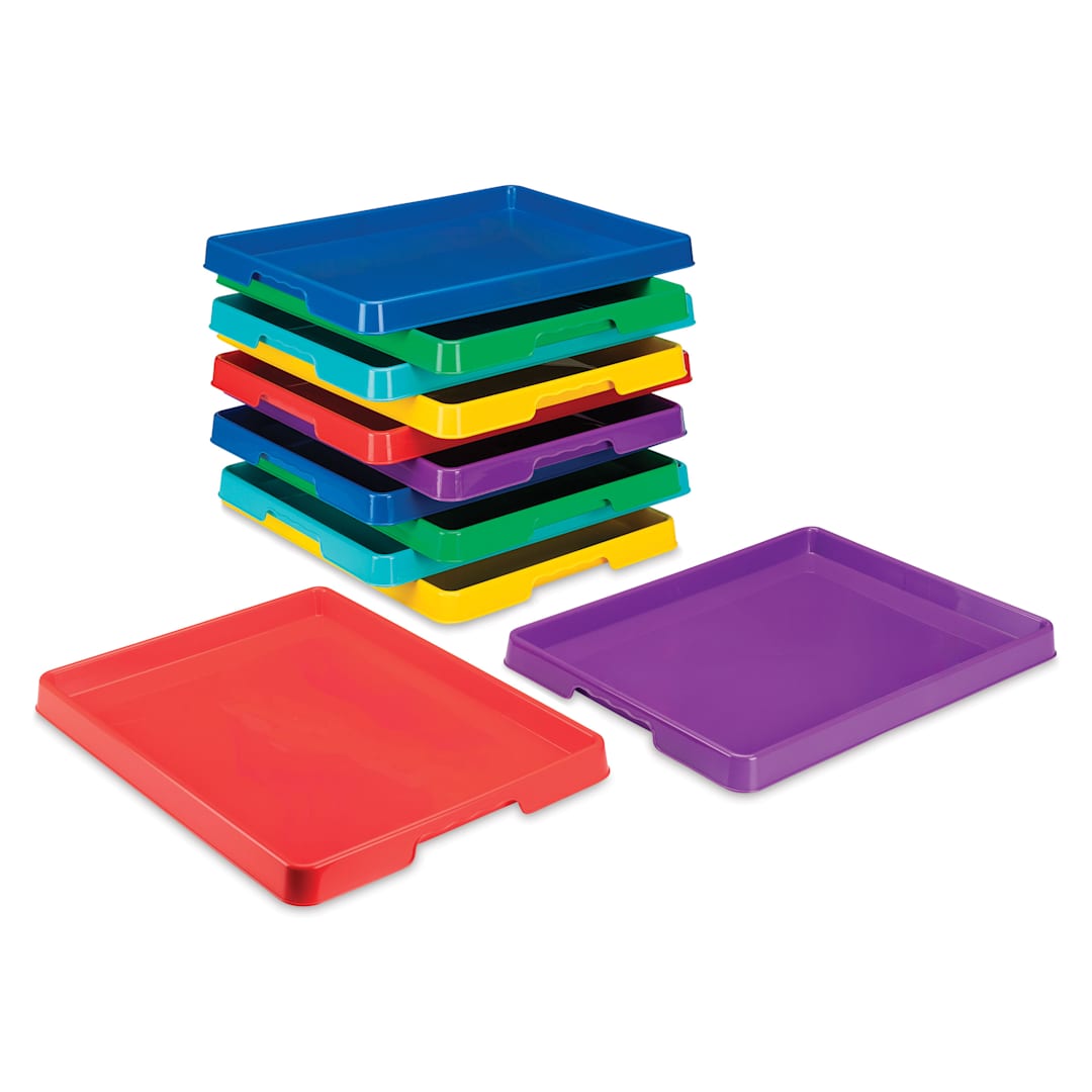 Open in modal - Storex Activity Trays - Assorted Colors, Set of 12