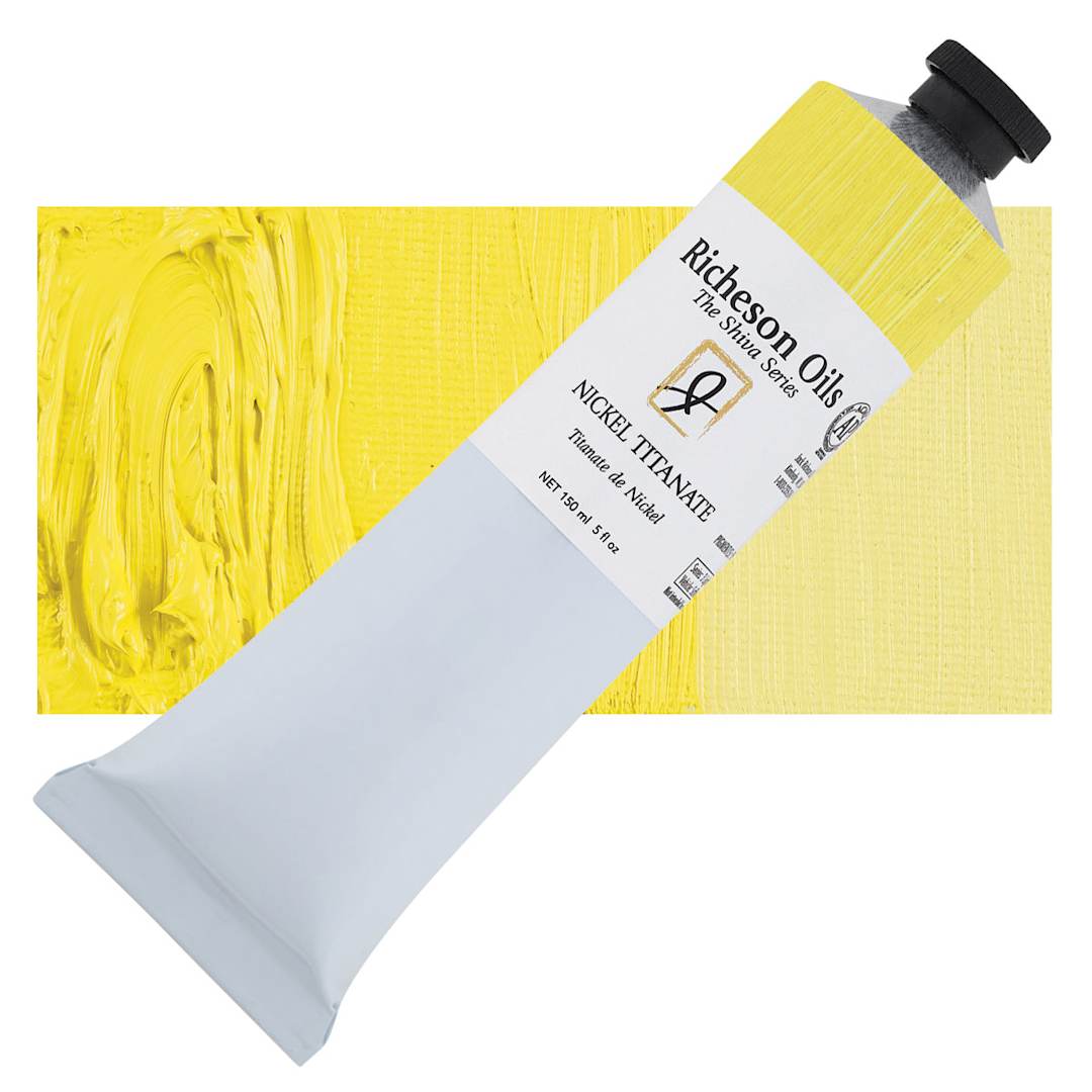 Open in modal - Shiva Signature Artist Oil Color - Nickel Titanate, 150 ml Tube and swatch