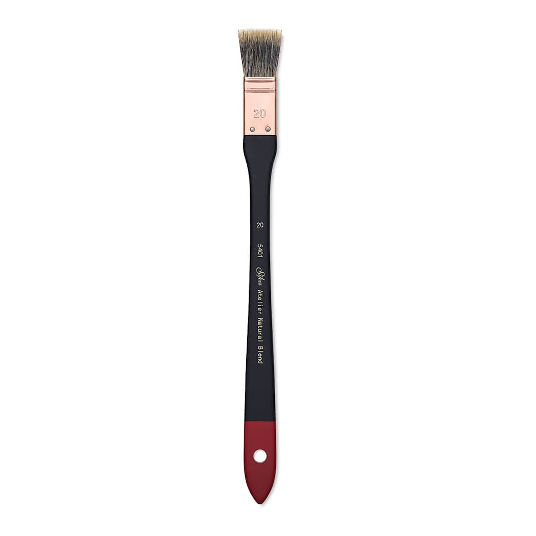 Open in modal - Silver Brush Atelier Badger Blend Flat Mottler Brush - Size 20