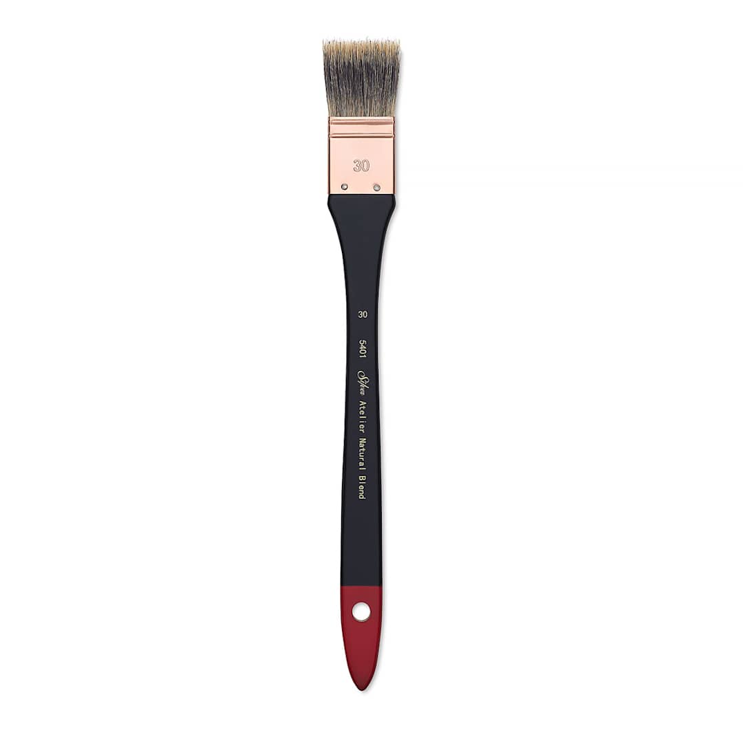 Open in modal - Silver Brush Atelier Badger Blend Flat Mottler Brush - Size 30
