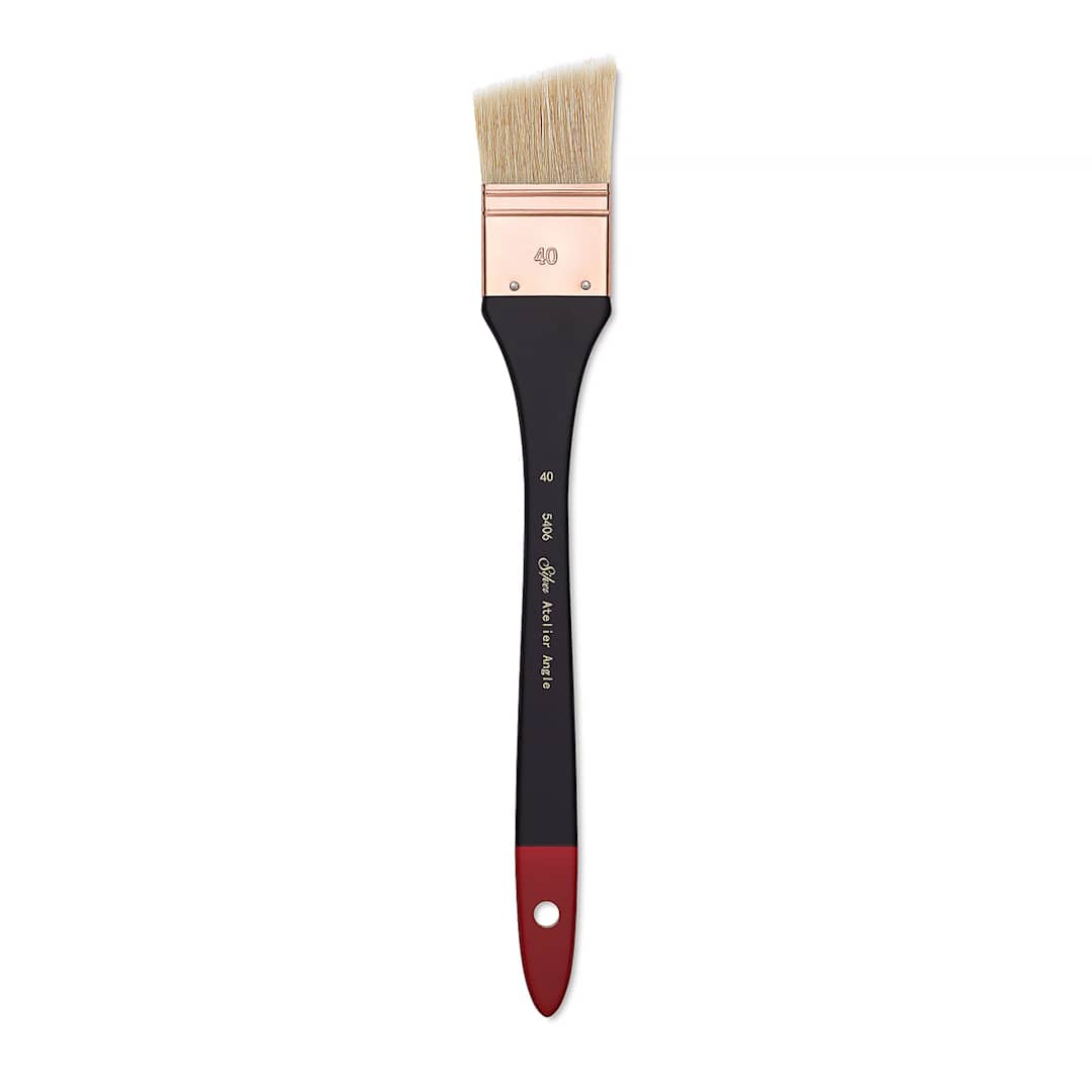 Open in modal - Silver Brush Atelier Hog Bristle Angle Mottler Brush - Size 40