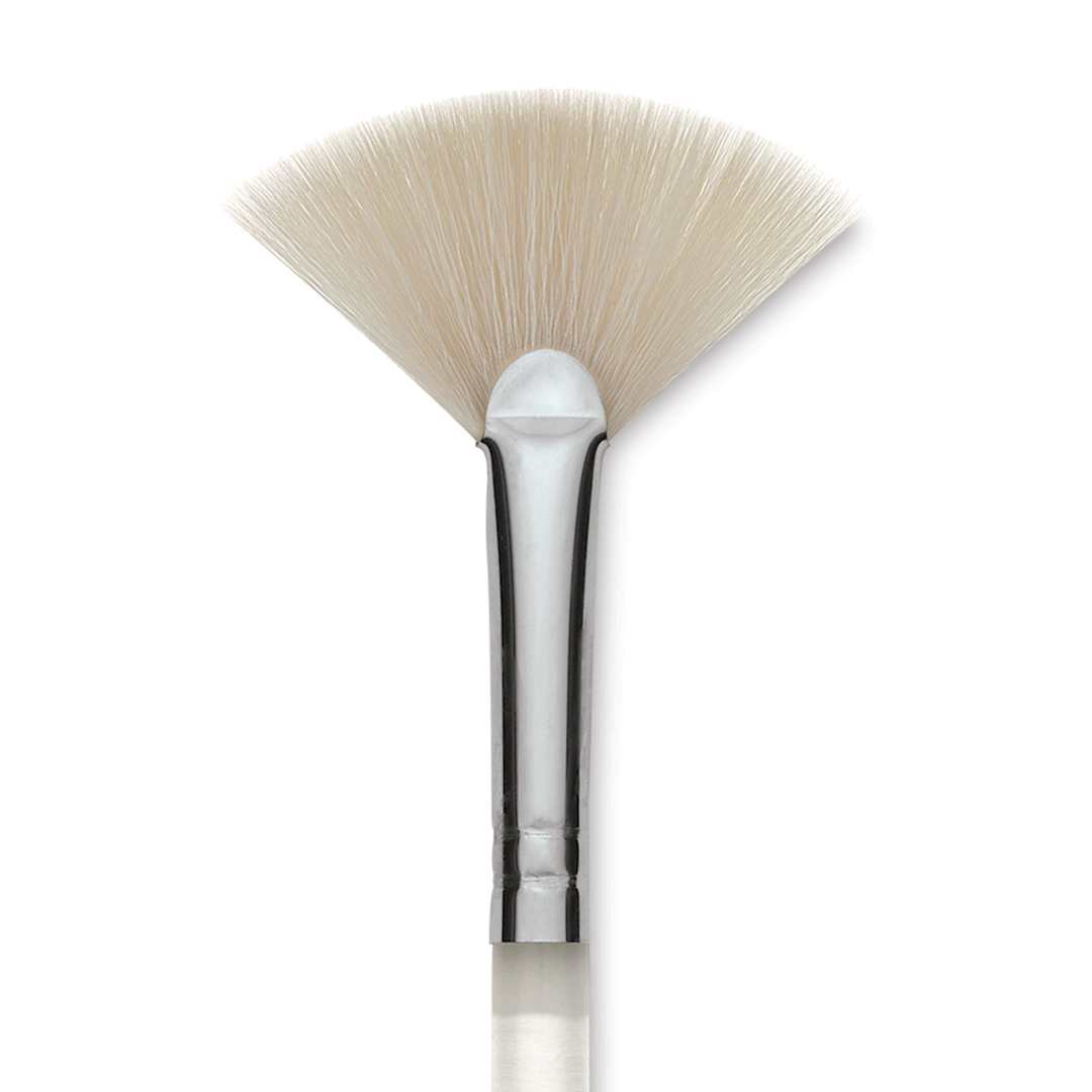 Open in modal - Royal & Langnickel Aqualon Soft Synthetic Fan Brush - Closeup of tip of single Brush