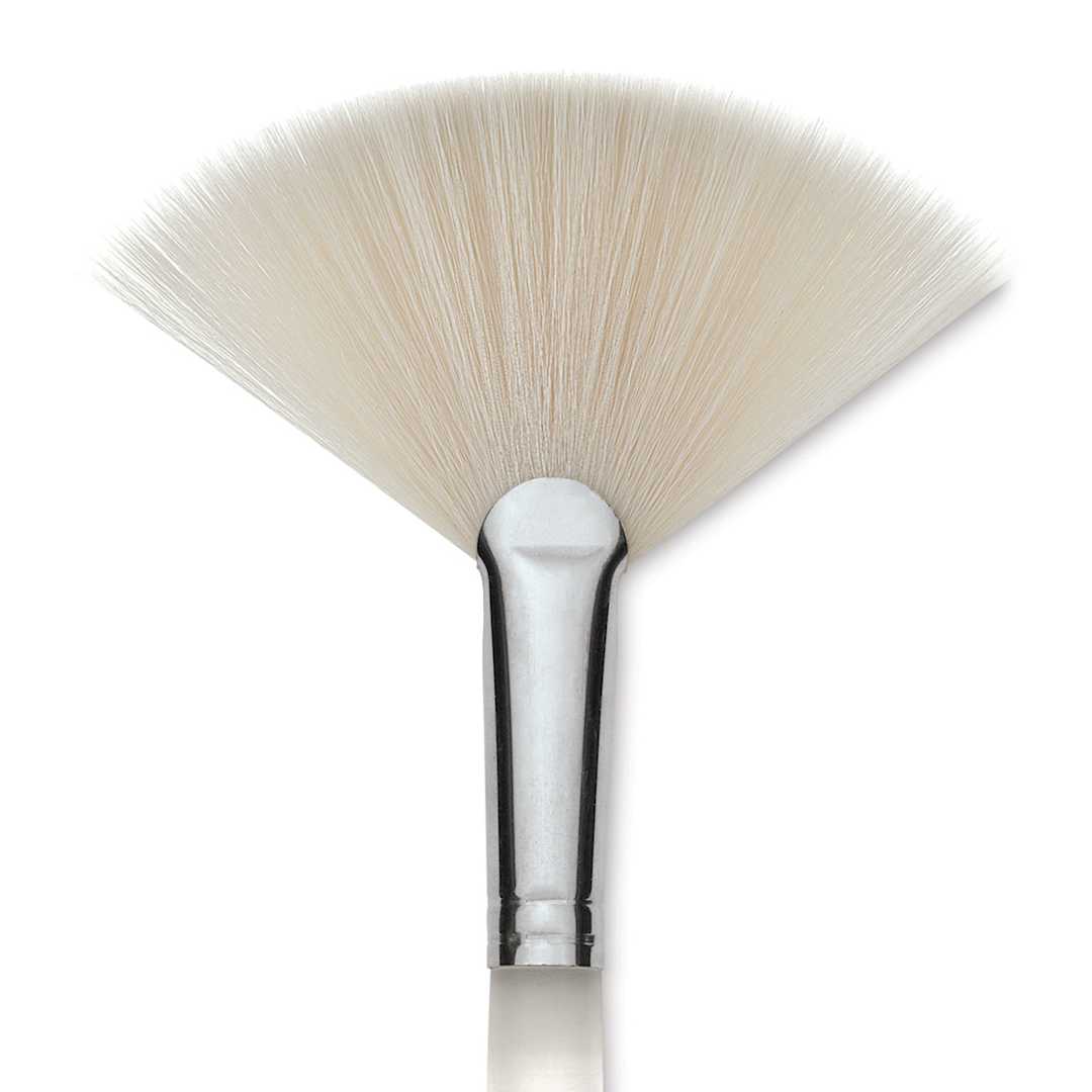 Open in modal - Royal & Langnickel Aqualon Soft Synthetic Fan Brush - Size 12, Short Handle