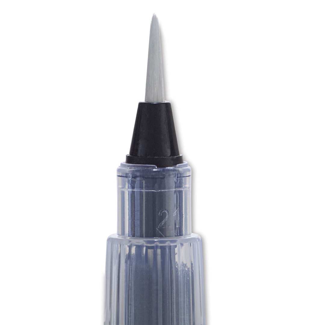 Open in modal - Derwent Push Button Waterbrush - Round, Fine, Short Handle (close-up of brush head)