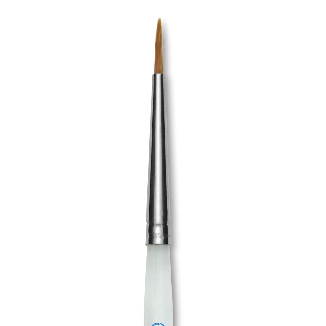 Open in modal - Mayco Reflections Golden Taklon Brush - Detail Liner, Short Handle, Size 0, close-up