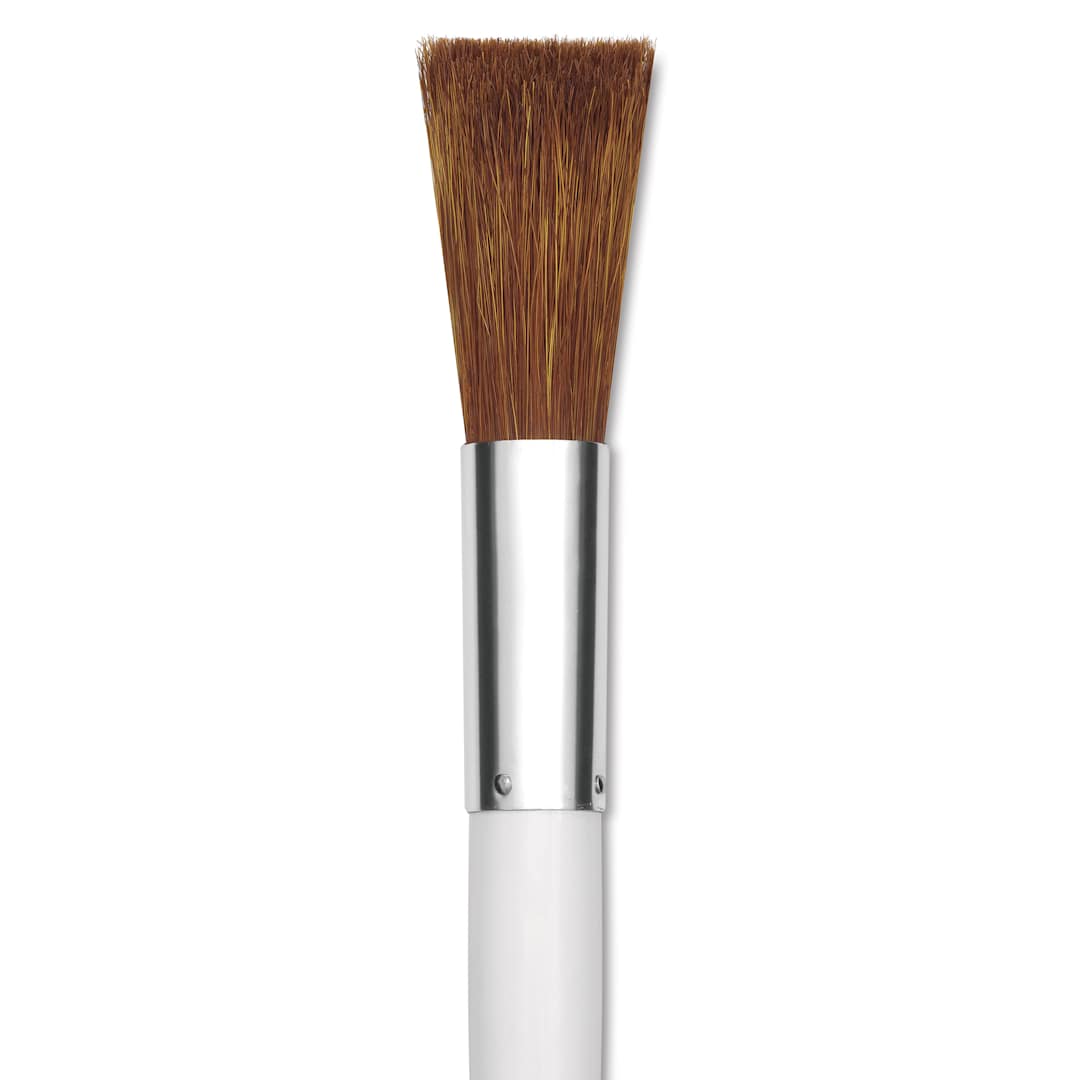 Open in modal - Silver Brush Silver Landscape Oval Hog Bristle Brush - Mid-Handle, Size Medium, close-up