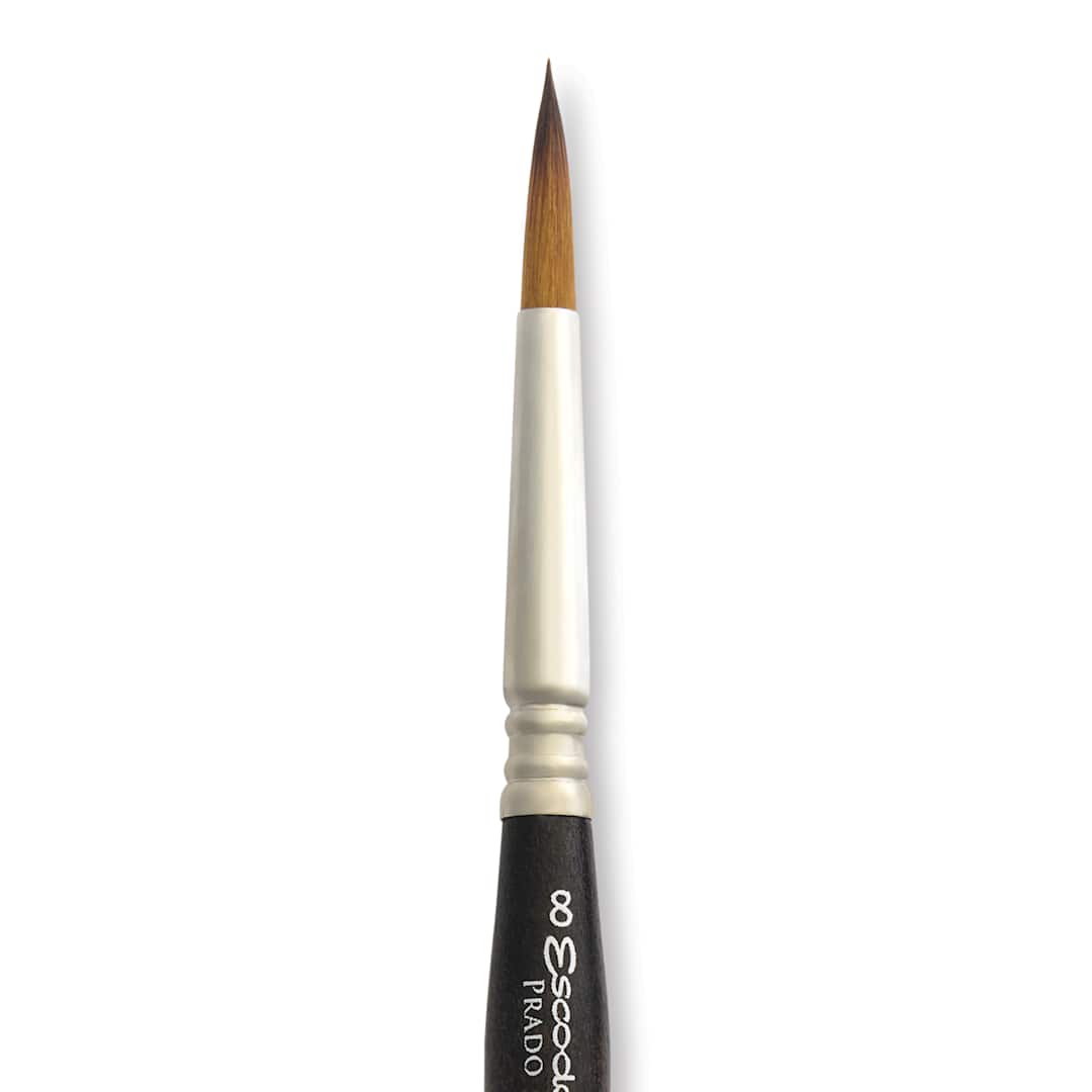 Open in modal - Escoda Prado Tame Synthetic Travel Brush - Round, Size 8, close-up