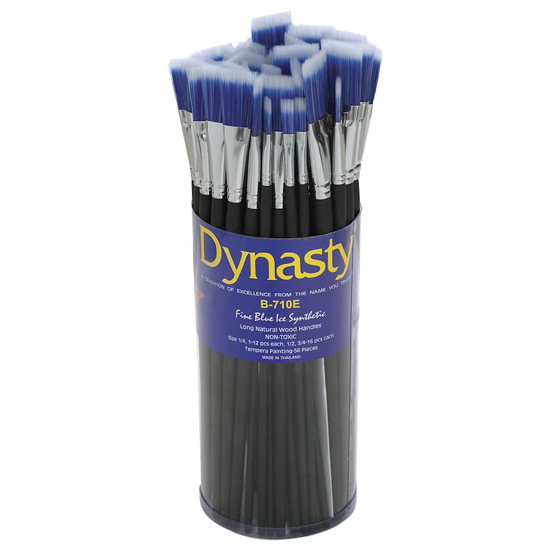 Open in modal - Dynasty Blue Ice Brush - Front of Canister of 60 Easel Brushes
