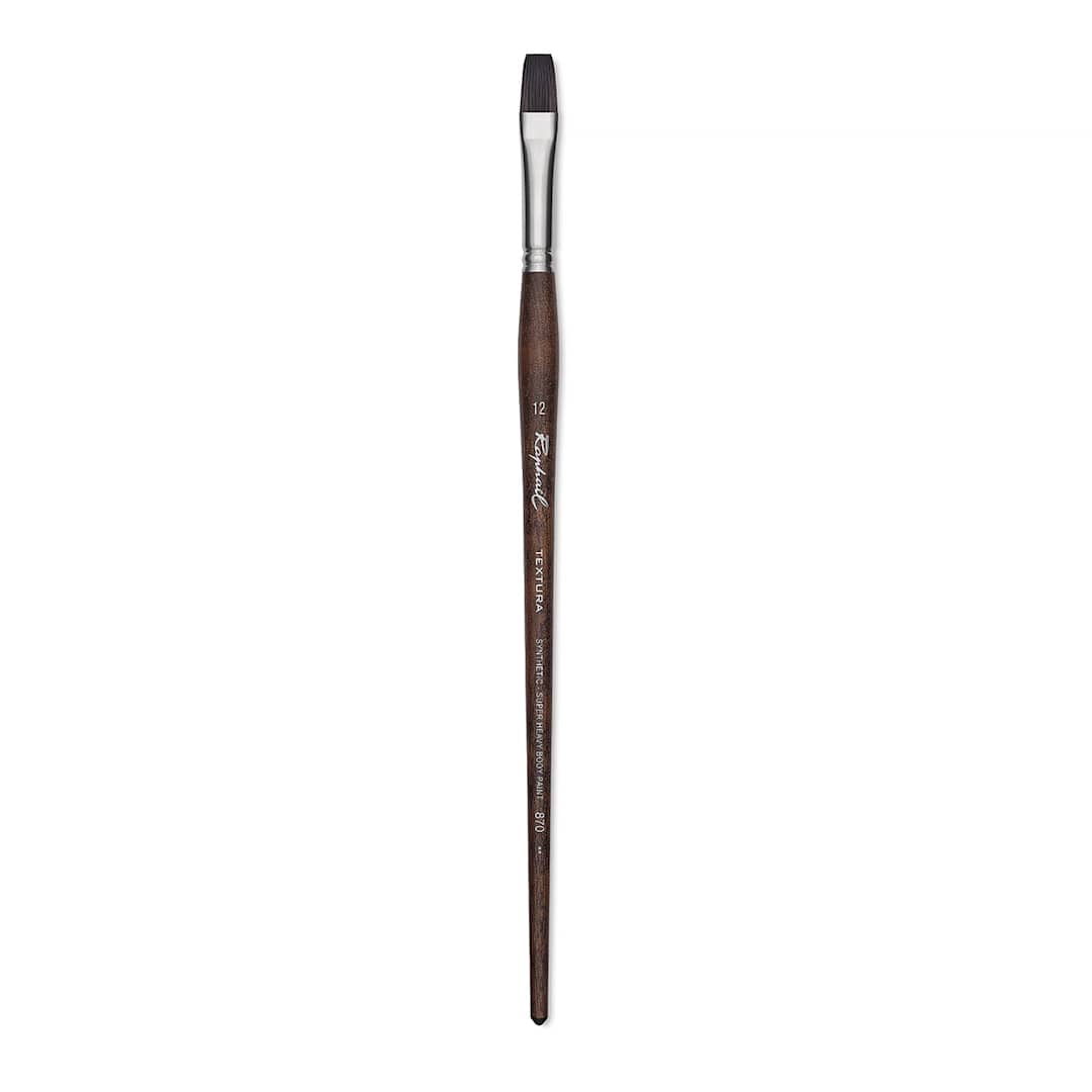 Open in modal - Raphaël Textura Brush - Flat, Size 12, Long Handle
