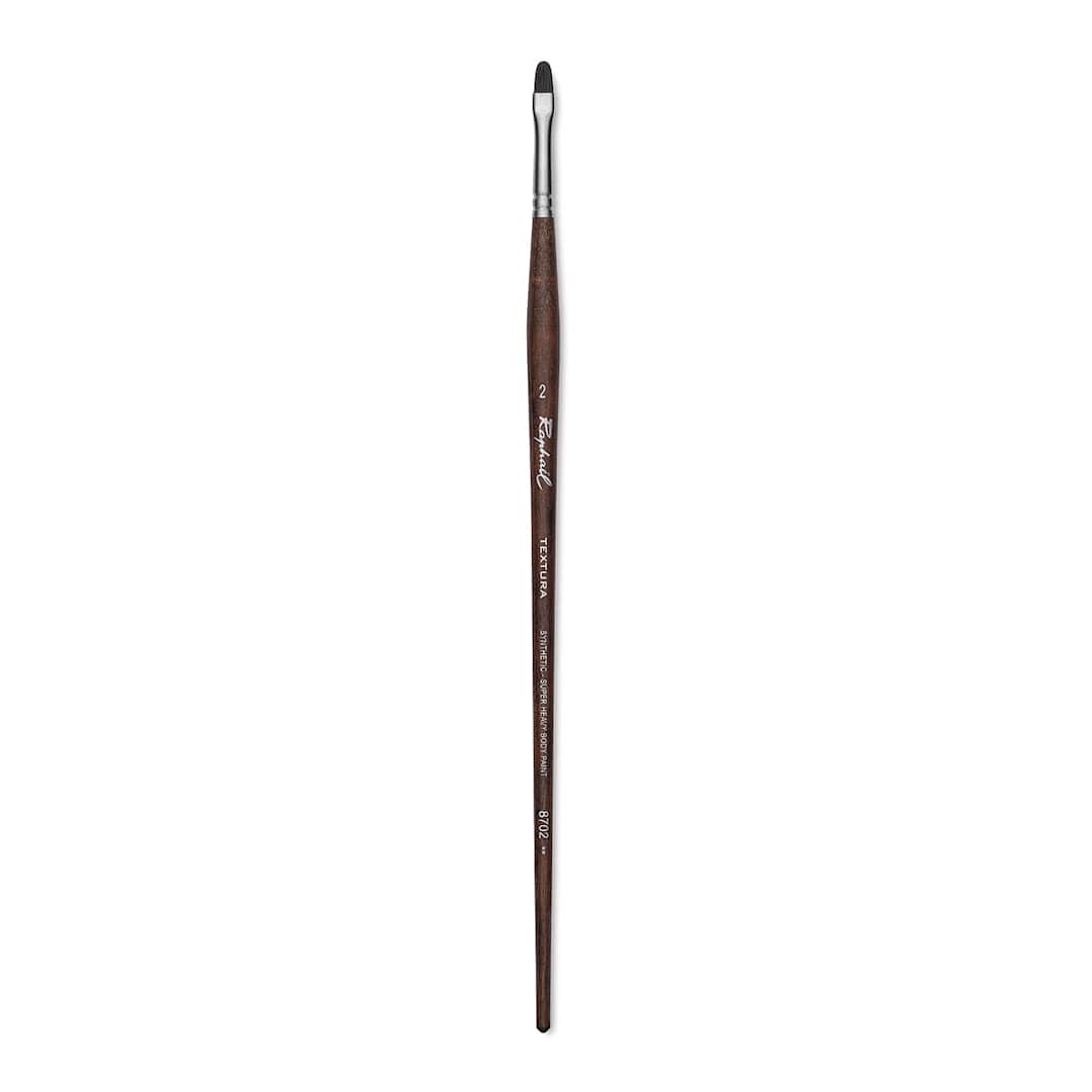 Open in modal - Raphaël Textura Brush - Filbert, Size 2, Long Handle