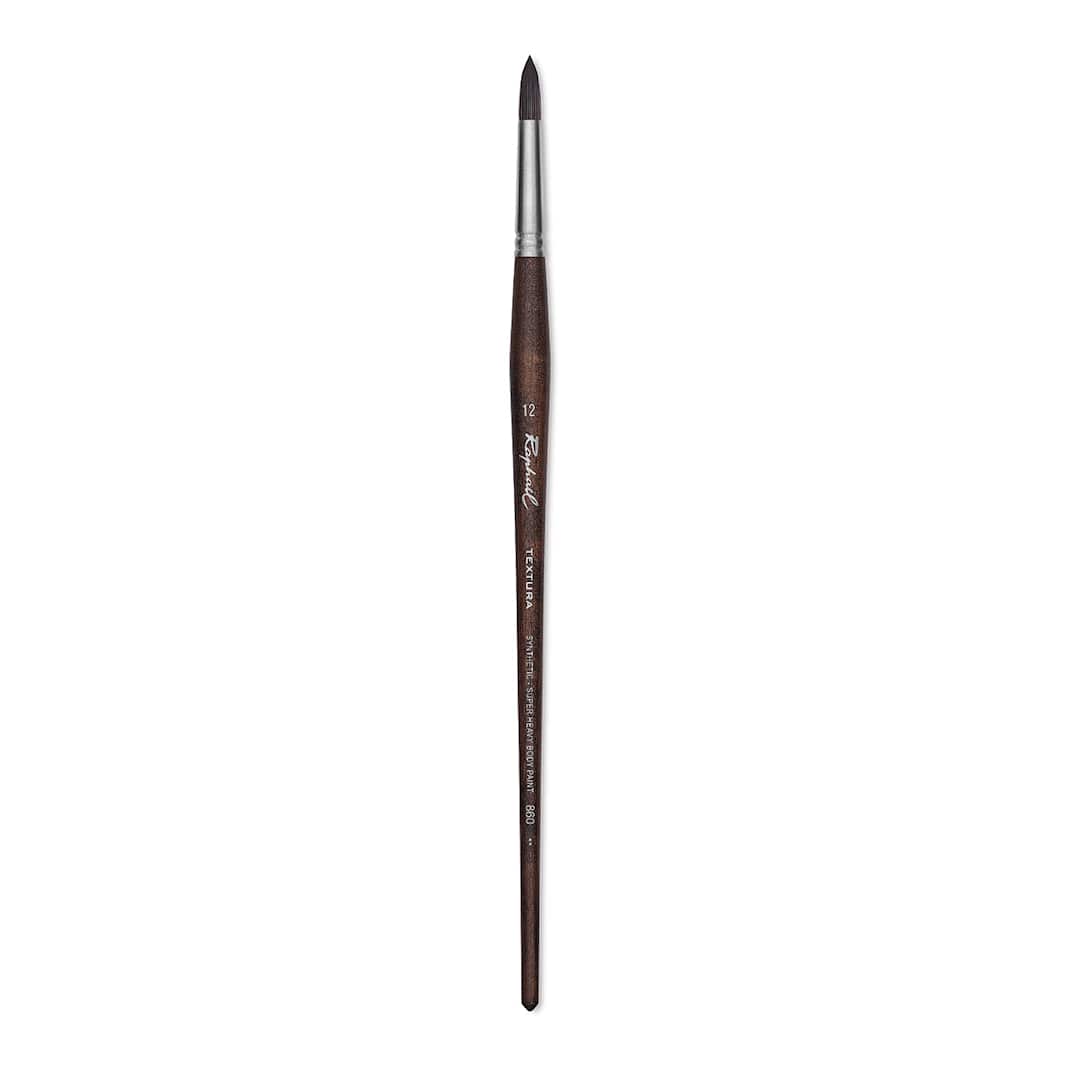 Open in modal - Raphaël Textura Brush - Round, Size 12, Long Handle