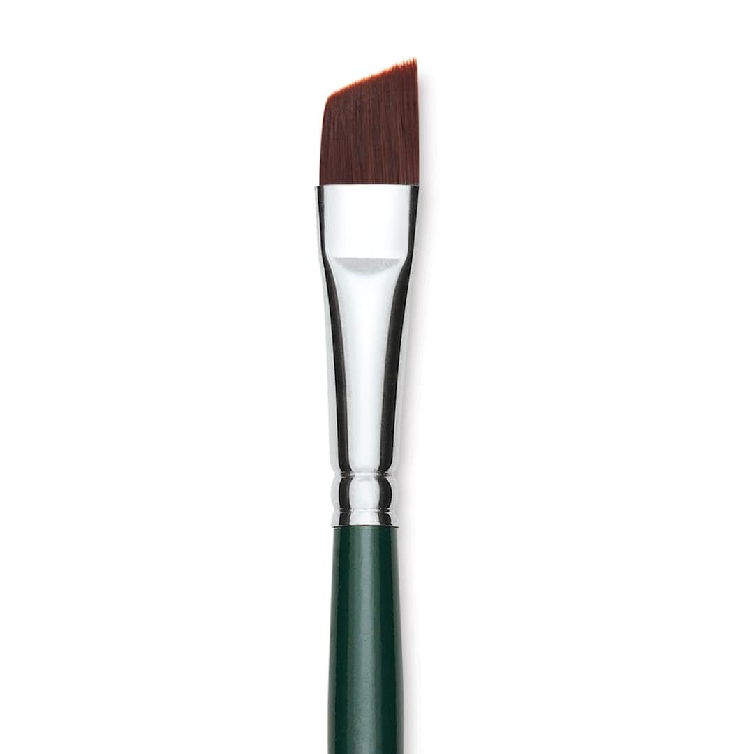 Open in modal - Silver Brush Ruby Satin Synthetic Brush - Angular, Size 1/2", Short Handle close-up