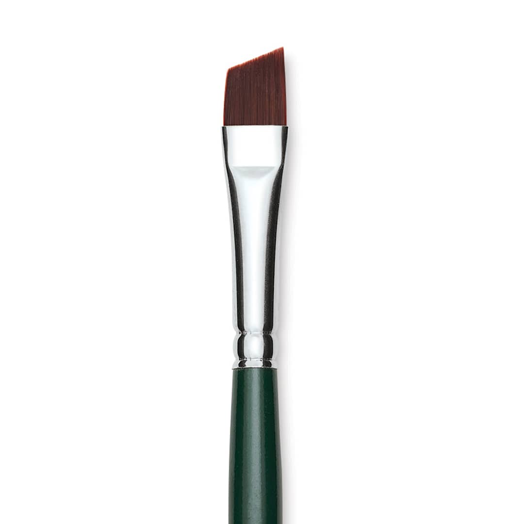 Open in modal - Silver Brush Ruby Satin Synthetic Brush - Angular, Size 3/8", Short Handle close-up
