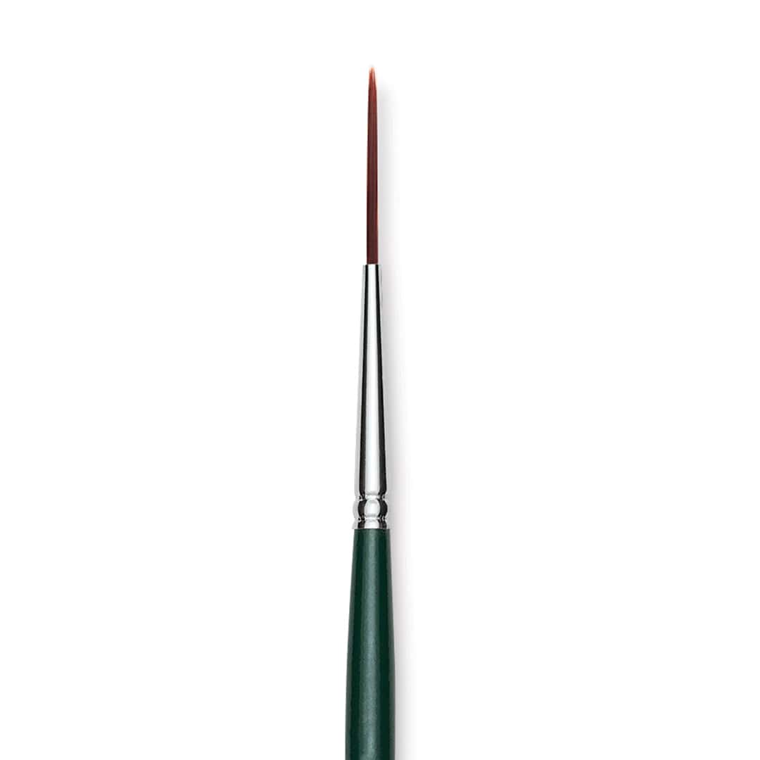 Open in modal - Silver Brush Ruby Satin Synthetic Brushes - Script Liner, Short Handle close-up