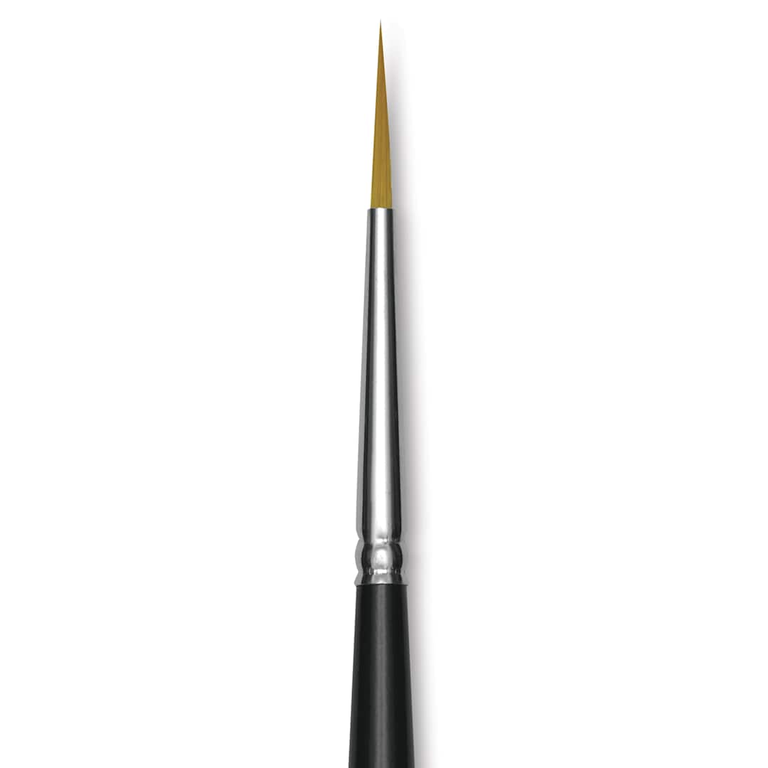 Open in modal - Trekell Synthetic Gold Taklon Brush - Liner, Short Handle, Size 4, close-up