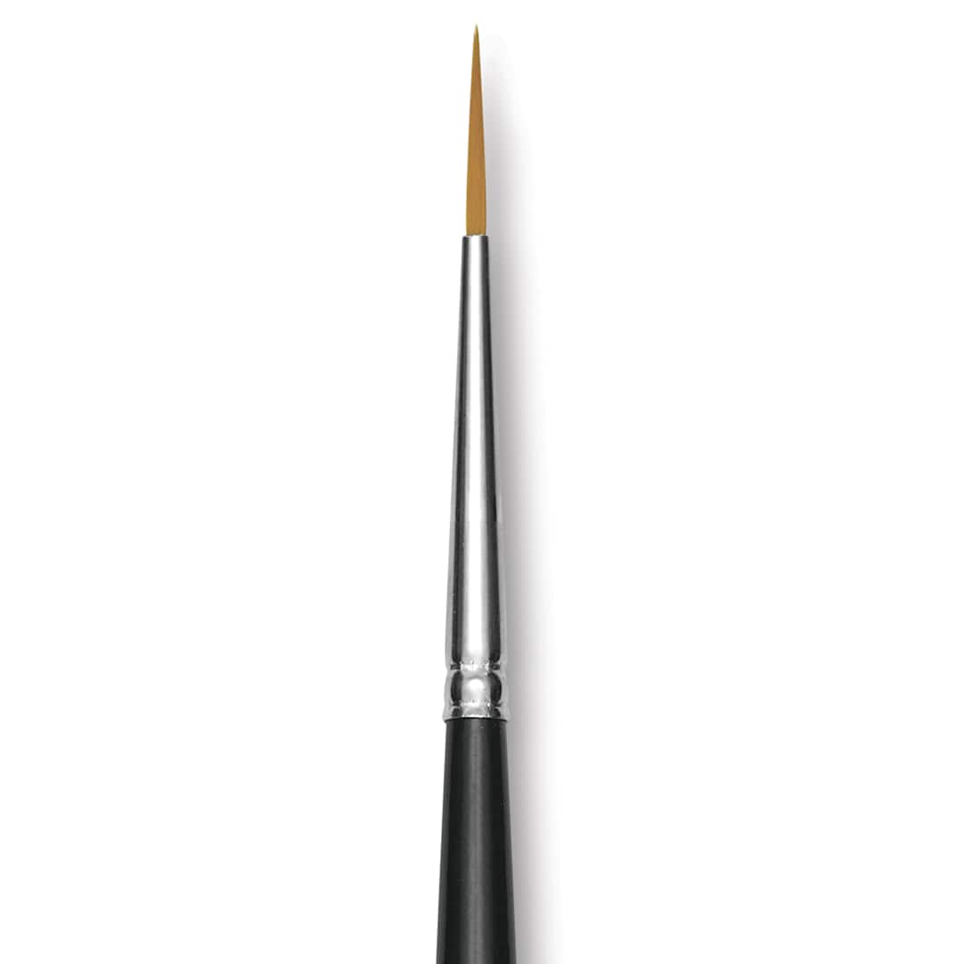 Open in modal - Trekell Synthetic Gold Taklon Brush - Liner, Long Handle, Size 1, close-up